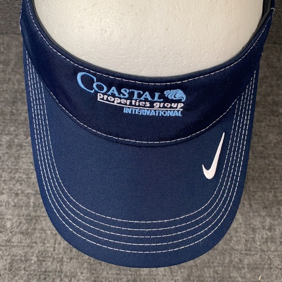 Coastal Properties Group Nike Golf Visor Unisex OSFA Navy Embroidered Strapback - Picture 4 of 13